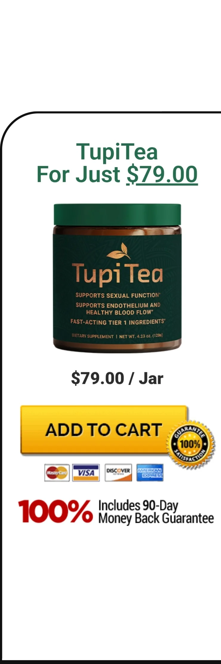Tupi Tea™ 1 jar pricing